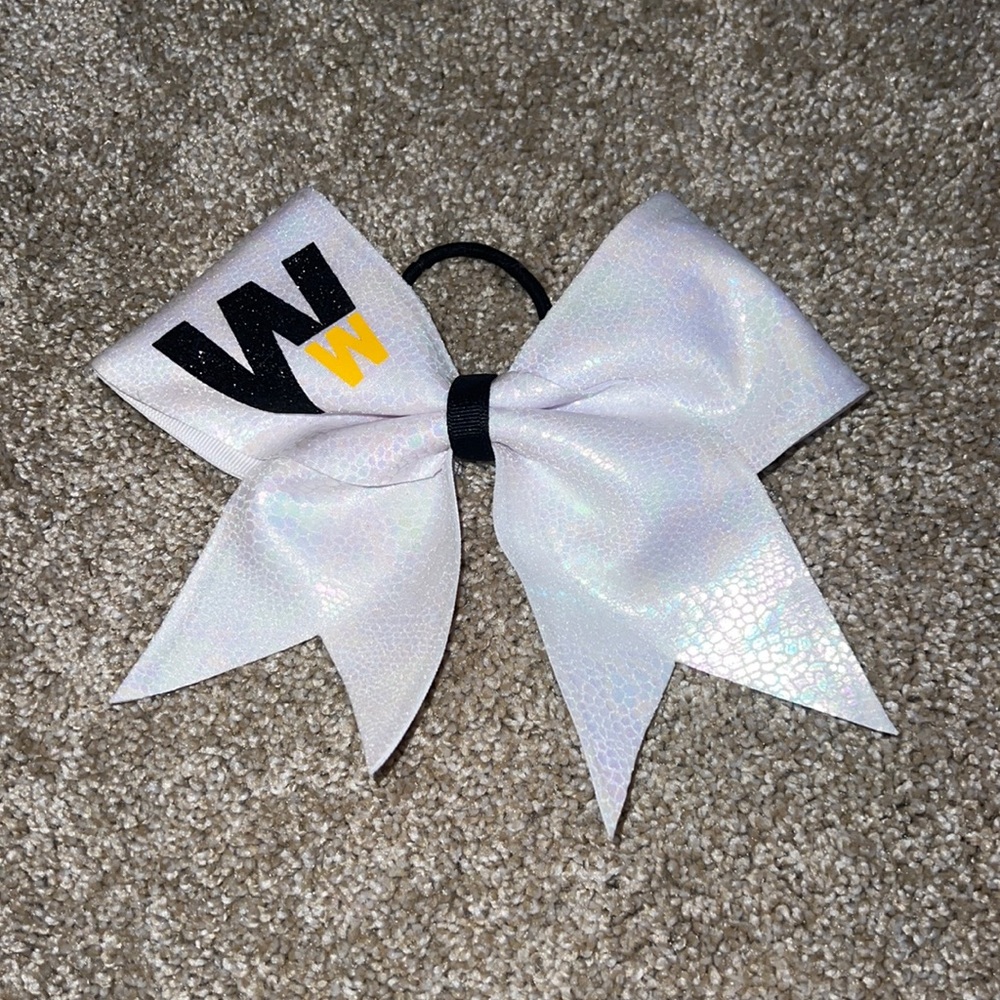 White Woodward Cheer Bow